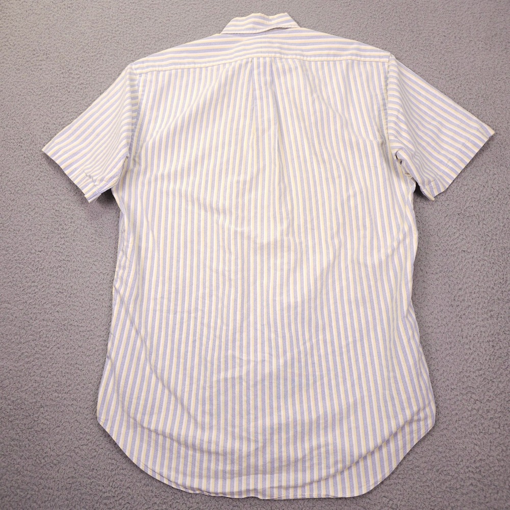 VTG Ralph Lauren Blake Shirt Mens S Blue Yellow Striped Short Sleeve Button Down - Picture 3 of 11